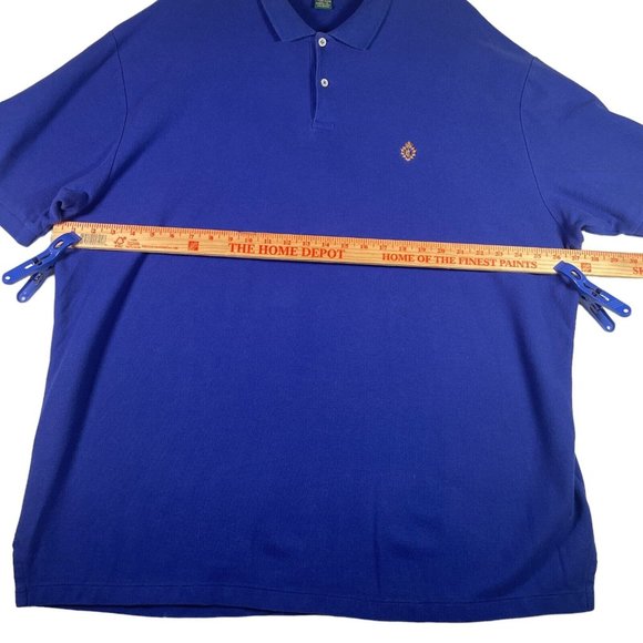 Lauren Ralph Lauren Mens Polo Shirt XXL Blue LRL Crown Embroidered Logo Soft - Picture 4 of 8